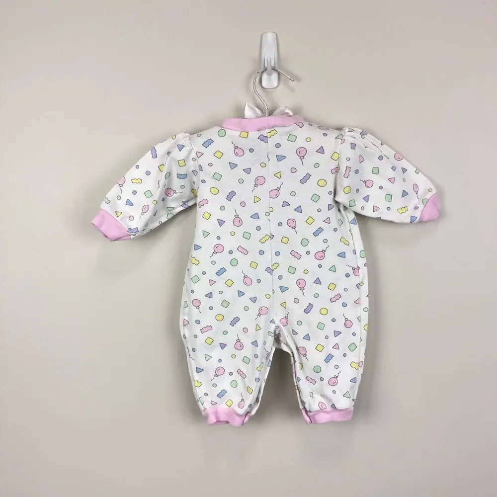 Fisher-Price Kidswear Pastel Confetti Coverall Romper Newborn USA